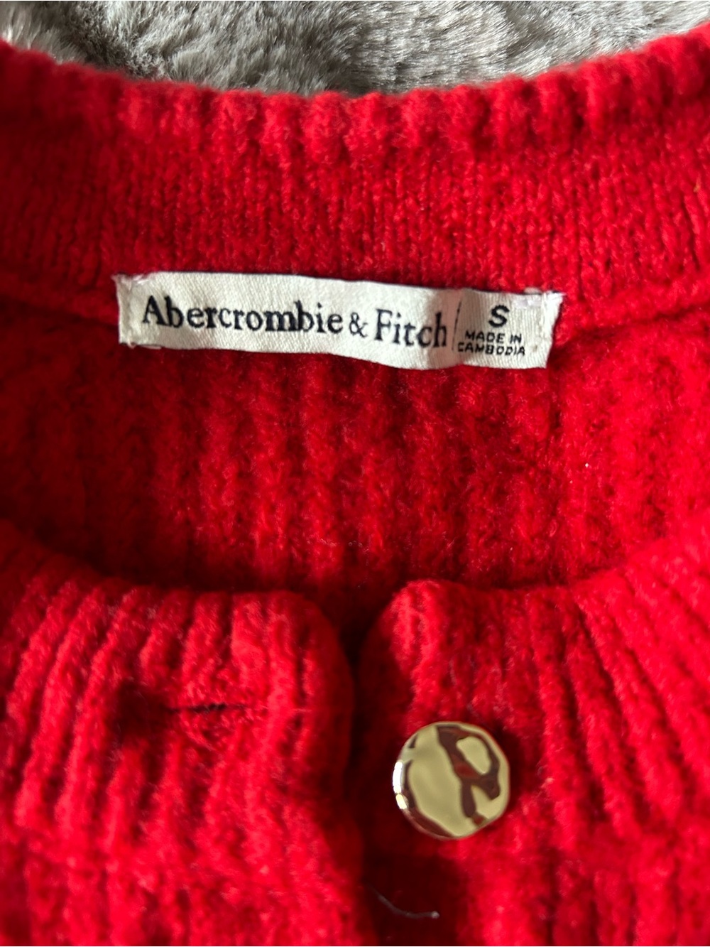 Abercrombie & Fitch Red Cardigan - Picture 2 of 5
